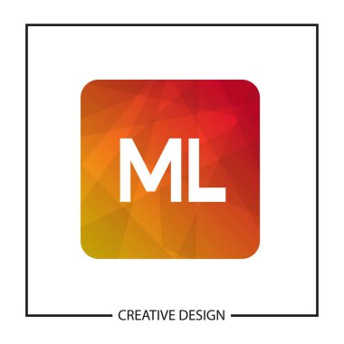 İlk harf Ml Logo şablonu tasarlamak vektör