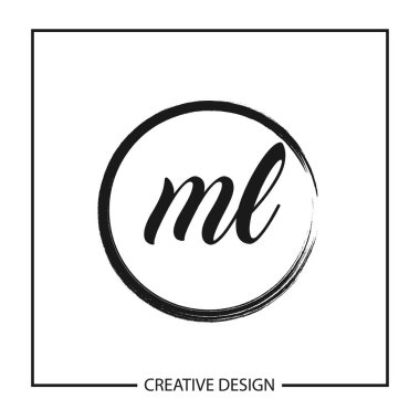 İlk harf Ml Logo şablonu tasarlamak vektör
