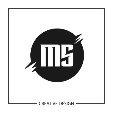 İlk harf Ms Logo şablonu tasarlamak vektör