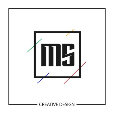 İlk harf Ms Logo şablonu tasarlamak vektör