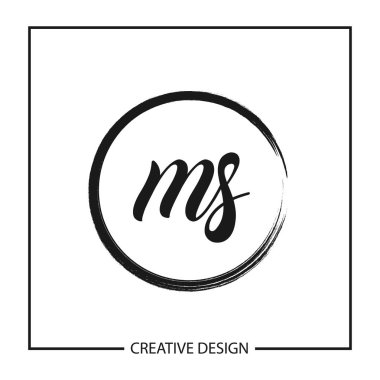 İlk harf Ms Logo şablonu tasarlamak vektör