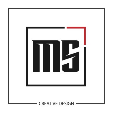 İlk harf Ms Logo şablonu tasarlamak vektör