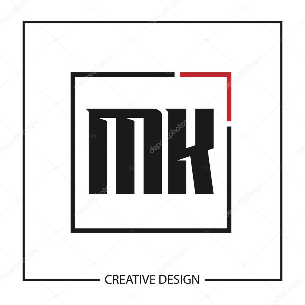 Initial Letter MK Logo Template Design Vector Illustration