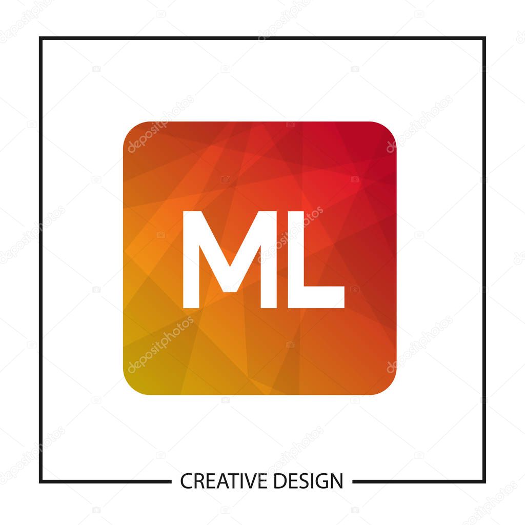 Initial Letter ML Logo Template Design Vector Illustration