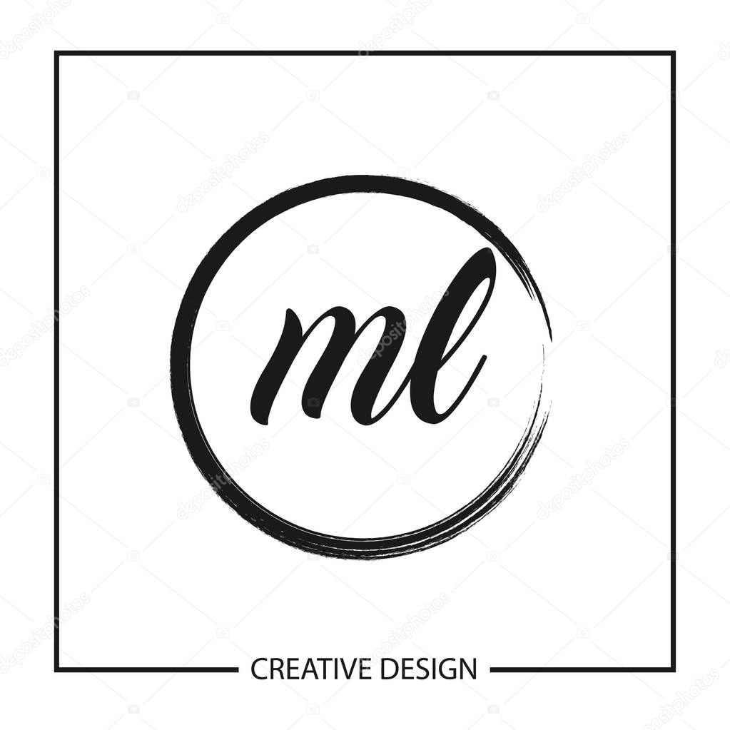 Initial Letter ML Logo Template Design Vector Illustration