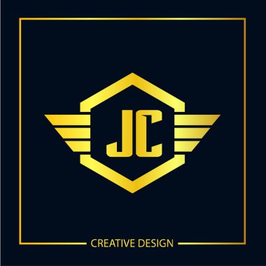 İlk harf Jc Logo şablonu tasarlamak vektör
