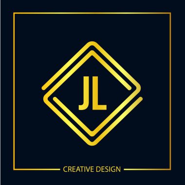 İlk harf Jl Logo şablonu tasarlamak vektör