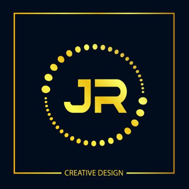 İlk harf Jr Logo şablonu tasarlamak vektör