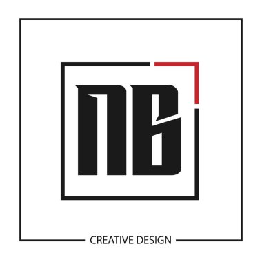 İlk mektup Nb Logo şablonu tasarlamak vektör