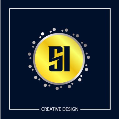 İlk harf Si Logo şablonu tasarlamak vektör