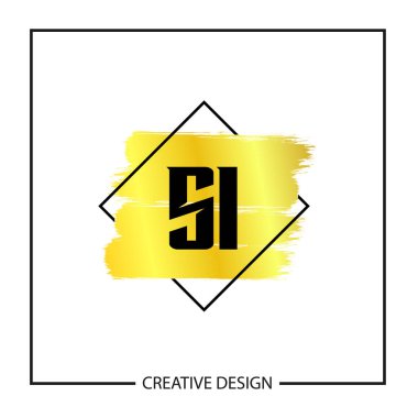 İlk harf Si Logo şablonu tasarlamak vektör