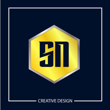 İlk harf Sn Logo şablonu tasarlamak vektör