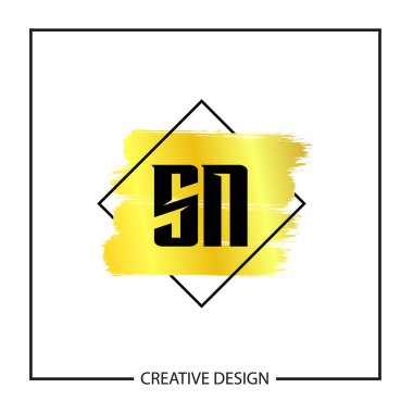 İlk harf Sn Logo şablonu tasarlamak vektör