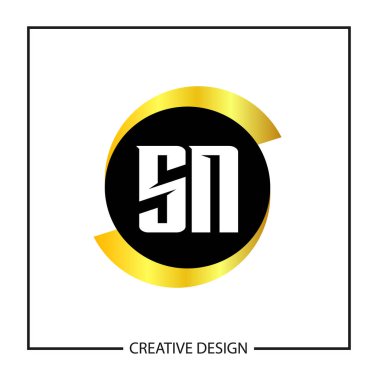 İlk harf Sn Logo şablonu tasarlamak vektör