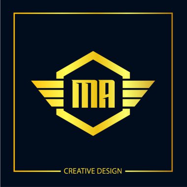 İlk harf Ma Logo şablonu tasarlamak vektör