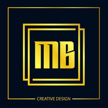 İlk harf Mb Logo şablonu tasarlamak vektör