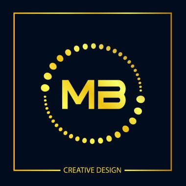 İlk harf Mb Logo şablonu tasarlamak vektör
