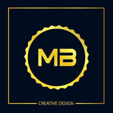 İlk harf Mb Logo şablonu tasarlamak vektör