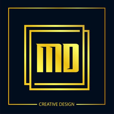 İlk mektup Md Logo şablonu tasarlamak vektör