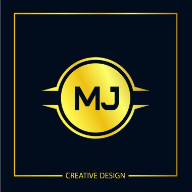 İlk harf Mj Logo şablonu tasarlamak vektör