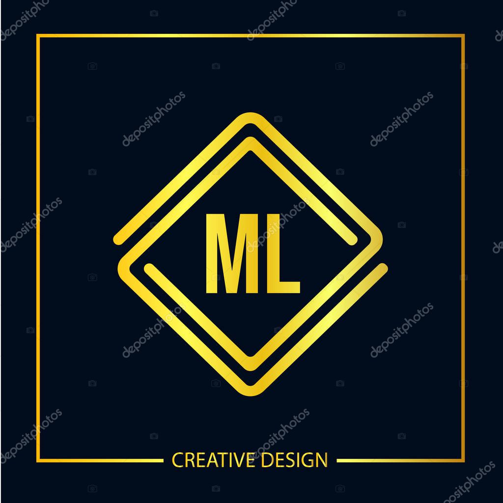 Initial Letter ML Logo Template Design Vector Illustration