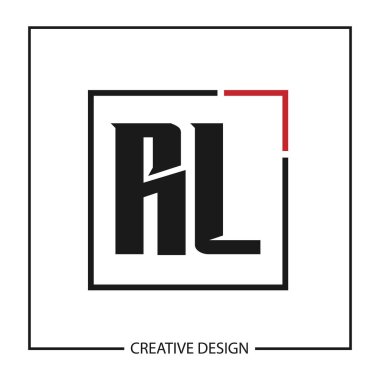 İlk harf Rl Logo şablonu tasarlamak vektör