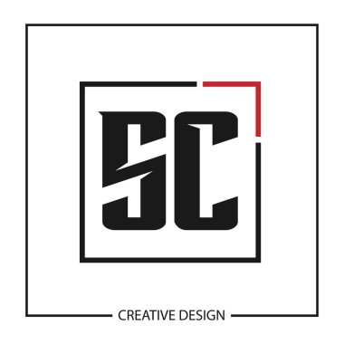 İlk harfleri Sc Logo şablonu tasarlamak vektör