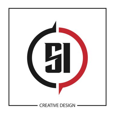 İlk harf Si Logo şablonu tasarlamak vektör