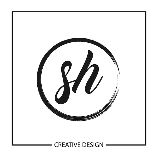 İlk mektup Sh Logo şablonu tasarlamak vektör