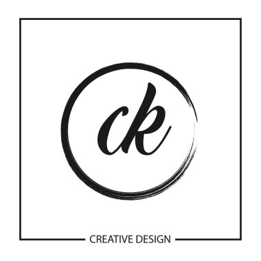 Initial Letter CK Logo Template Design clipart