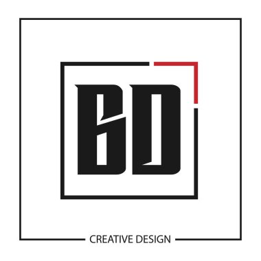 İlk harf Bd Logo şablonu tasarlamak vektör