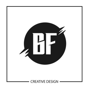 İlk harf Bf Logo şablonu tasarlamak vektör