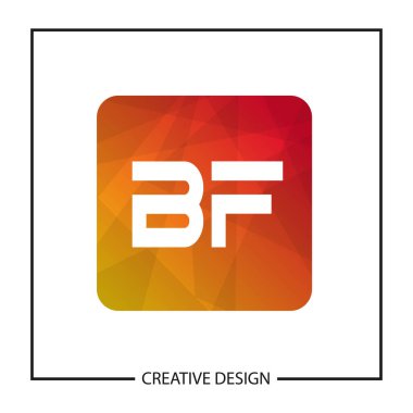 İlk harf Bf Logo şablonu tasarlamak vektör