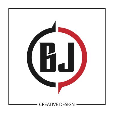 İlk harf Bj Logo şablonu tasarlamak vektör