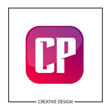 İlk harf Cp Logo tasarım şablonu
