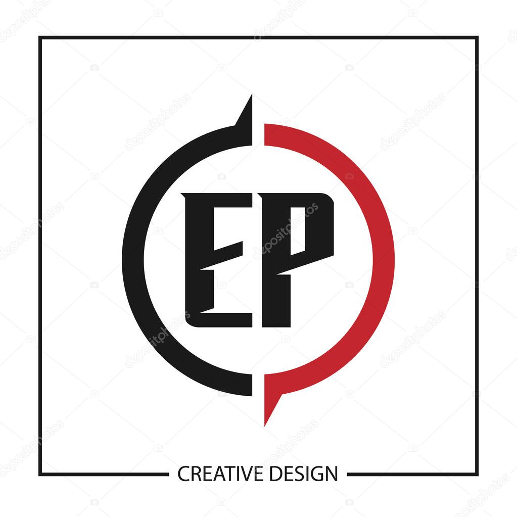Initial Letter EP Logo Template Design