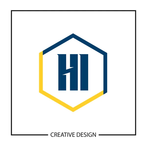 Anfangsbuchstabe Hallo Logo Vorlage Design Vektor Illustration — Stockvektor