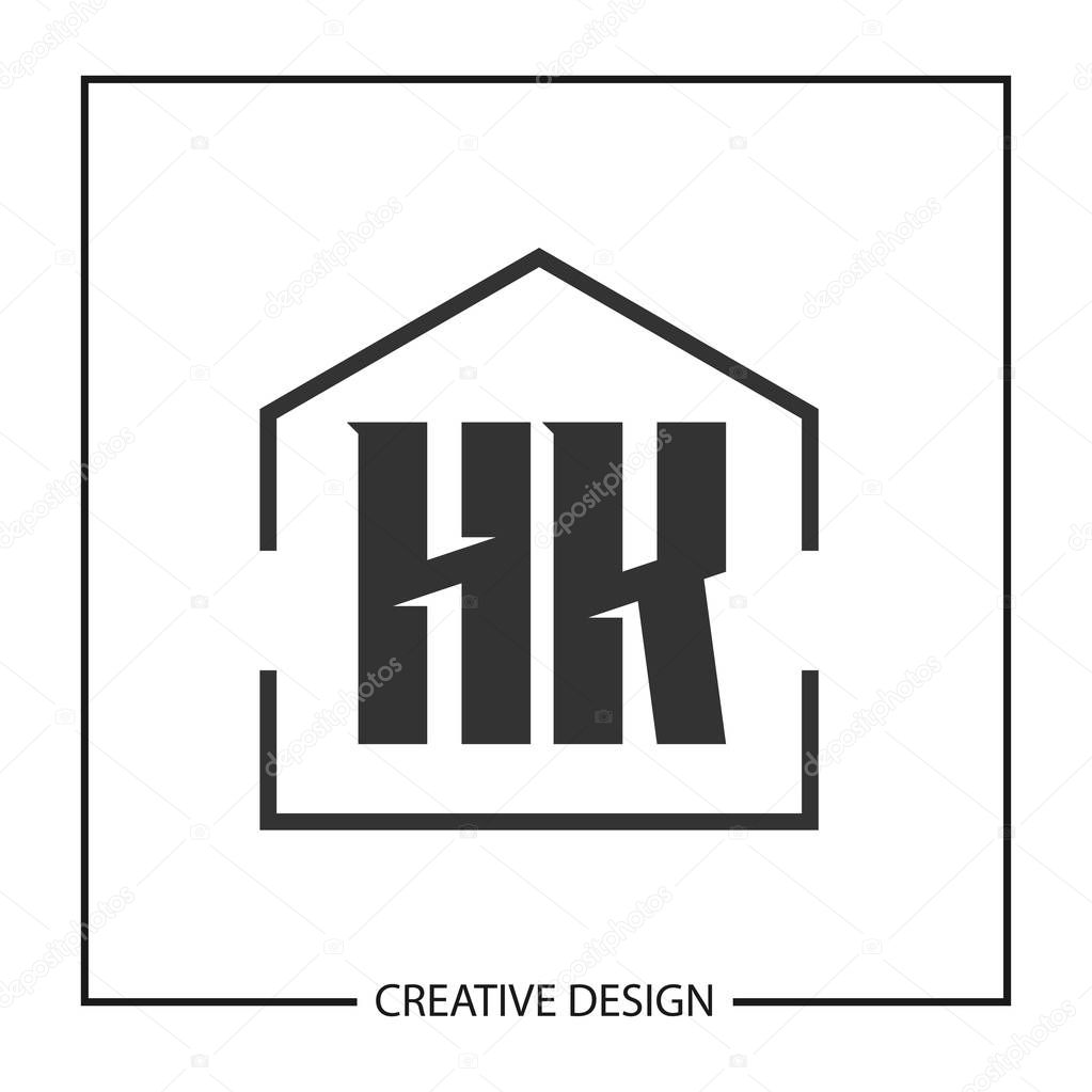 Initial Letter HK Logo Template Design Vector Illustration