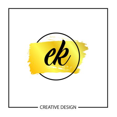 İlk harf Ek Logo şablonu tasarlamak vektör