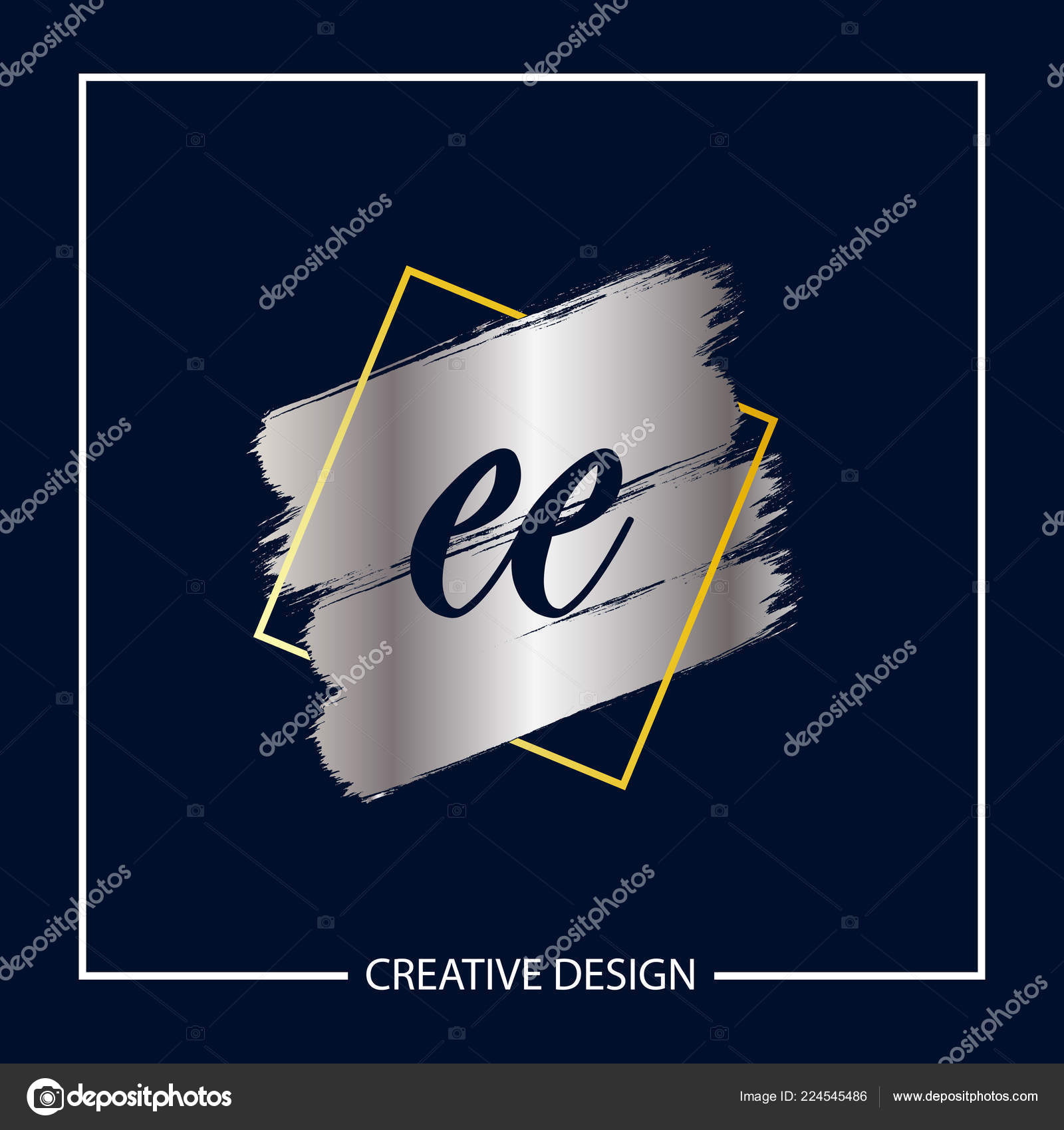 Initial Letter Logo Template Design Vector Illustration Stock
