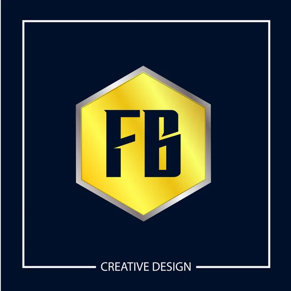 Начальное Письмо Логотипом Дизайн Векторной Иллюстрации — стоковый вектор