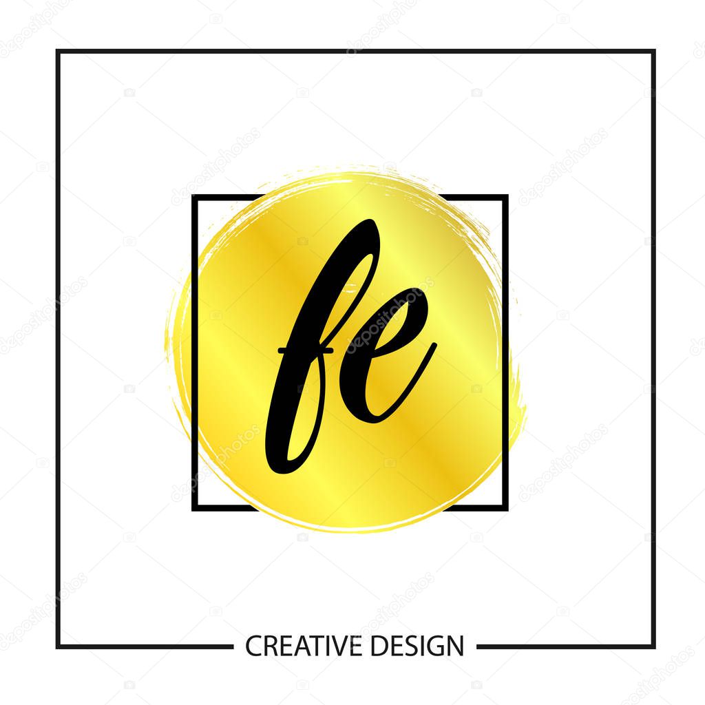 Initial Letter FE Logo Template Design Vector Illustration