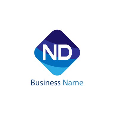 İlk harf Nd Logo tasarım şablonu