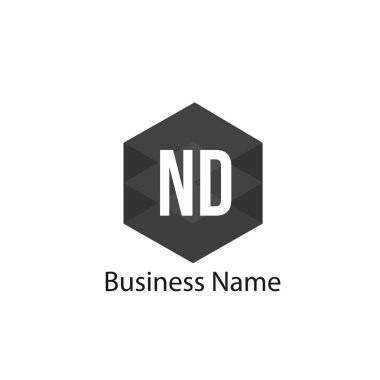 İlk harf Nd Logo tasarım şablonu
