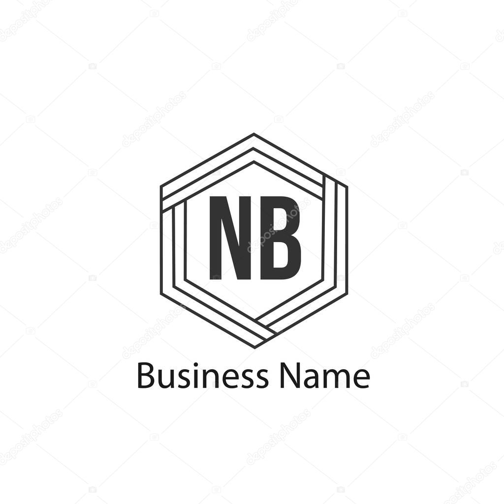 Initial Letter NB Logo Template Design