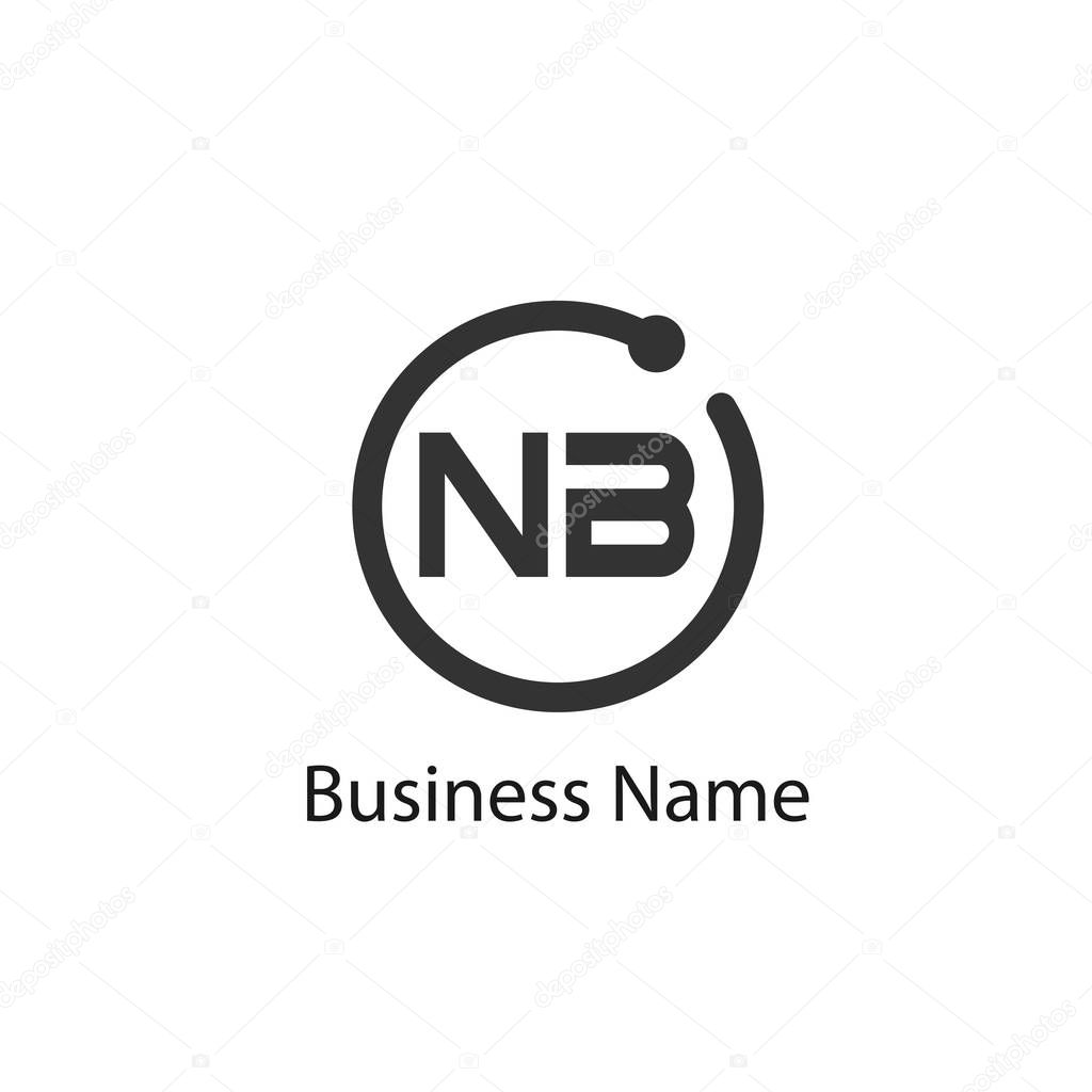Initial Letter NB Logo Template Design