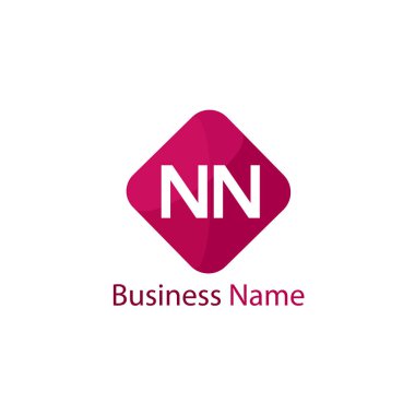 İlk harf Nn Logo tasarım şablonu