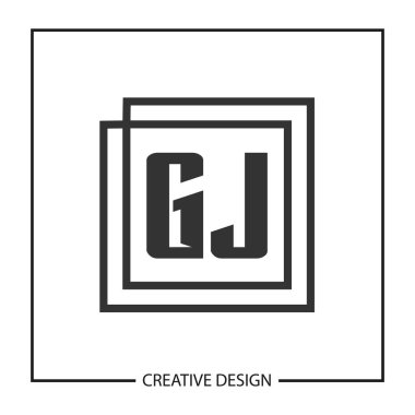 İlk harf Gj Logo şablonu tasarlamak vektör