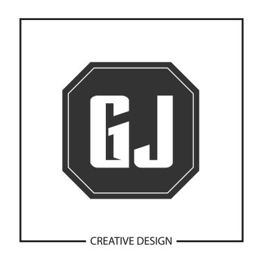 İlk harf Gj Logo şablonu tasarlamak vektör