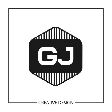 İlk harf Gj Logo şablonu tasarlamak vektör